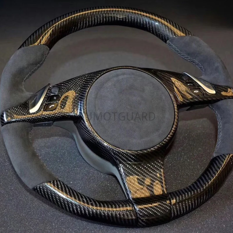 Custom Alcantara Carbon Fiber Steering Wheel For Porsche 911.1 970 958 Panamera Cayenne Racing Wheel Convertible