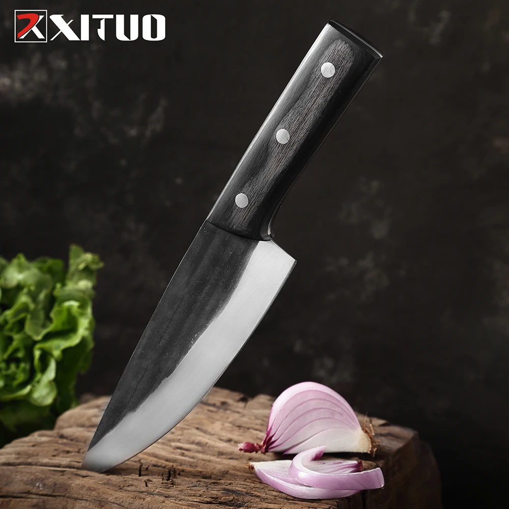 XITUO coltello da cuoco forgiato a mano coltello da cucina professionale forgiato affilato coltelli da cucina carne verdure coltello per affettare