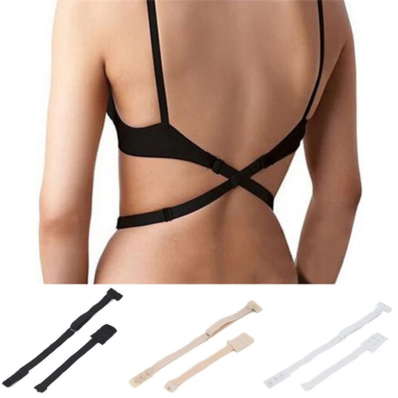 2 Pcs Low Back Backless Bra Strap Adapter Converter Fully Adjustable Extender Hook New Bra Strap Accessories