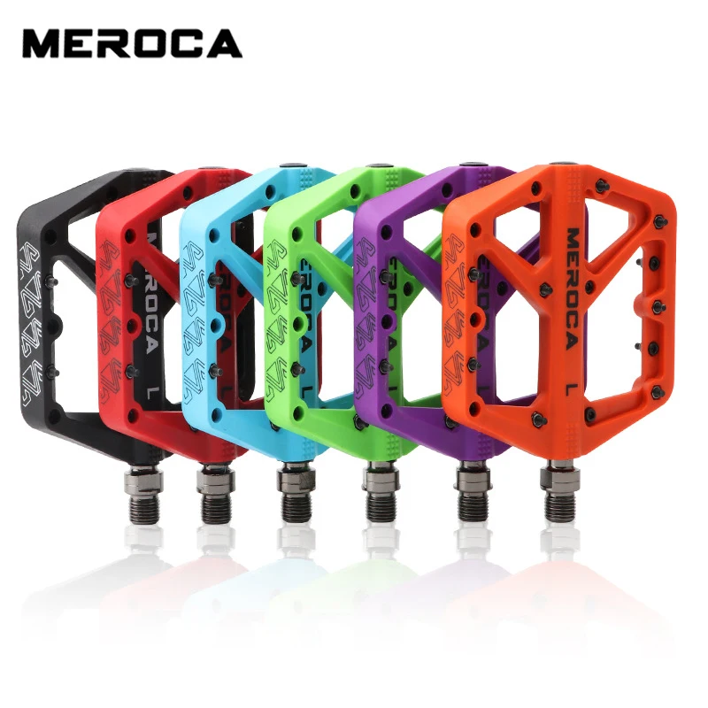 

GOLDIX Free Shipping Mountain Road Bike Nylon Pedal Peilin Bearing Width-Width Non-slip XC Off-road pedal pedal clip mtb rainbow