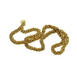 viking Punk biker Fine solid brass 6 mm thick Byzantine snake chain necklace wallet jean FOB keychains chain  DIY