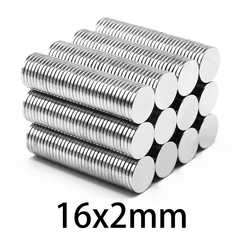 10-80pcs Neodymium N35 Dia 16mmx2mm Strong Magnets Tiny Disc NdFeB Rare Earth For Crafts Models Fridge Sticking magnet 16x2mm