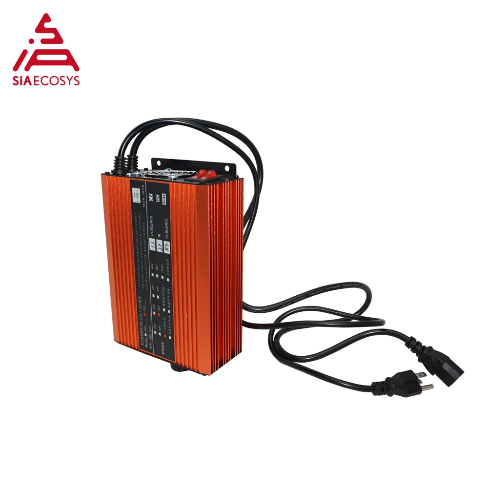 EV Charger High Power 1000W Input 110V /220V 72V 3A - 12A adjustable Battery Charger with CE