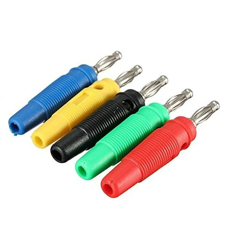 

5PCS 4MM Banana Jack Plug Audio Connectors Amplifier Speaker Binding Post Plug For Cable Terminals