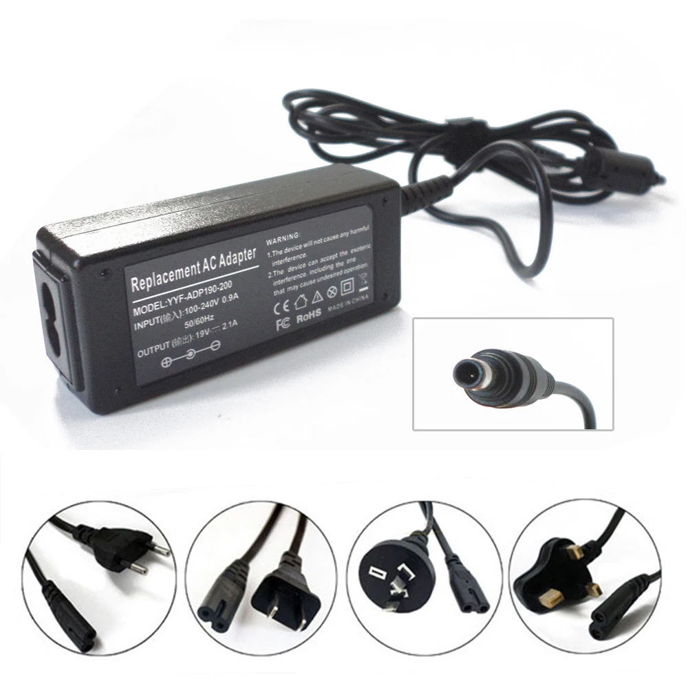 New 19V 2.1A 40W AC Adapter Battery Charger Power Supply Cord For Samsung N210 N220 NC10 N150-JP06 N150-JP07 AD-4019S Netbook