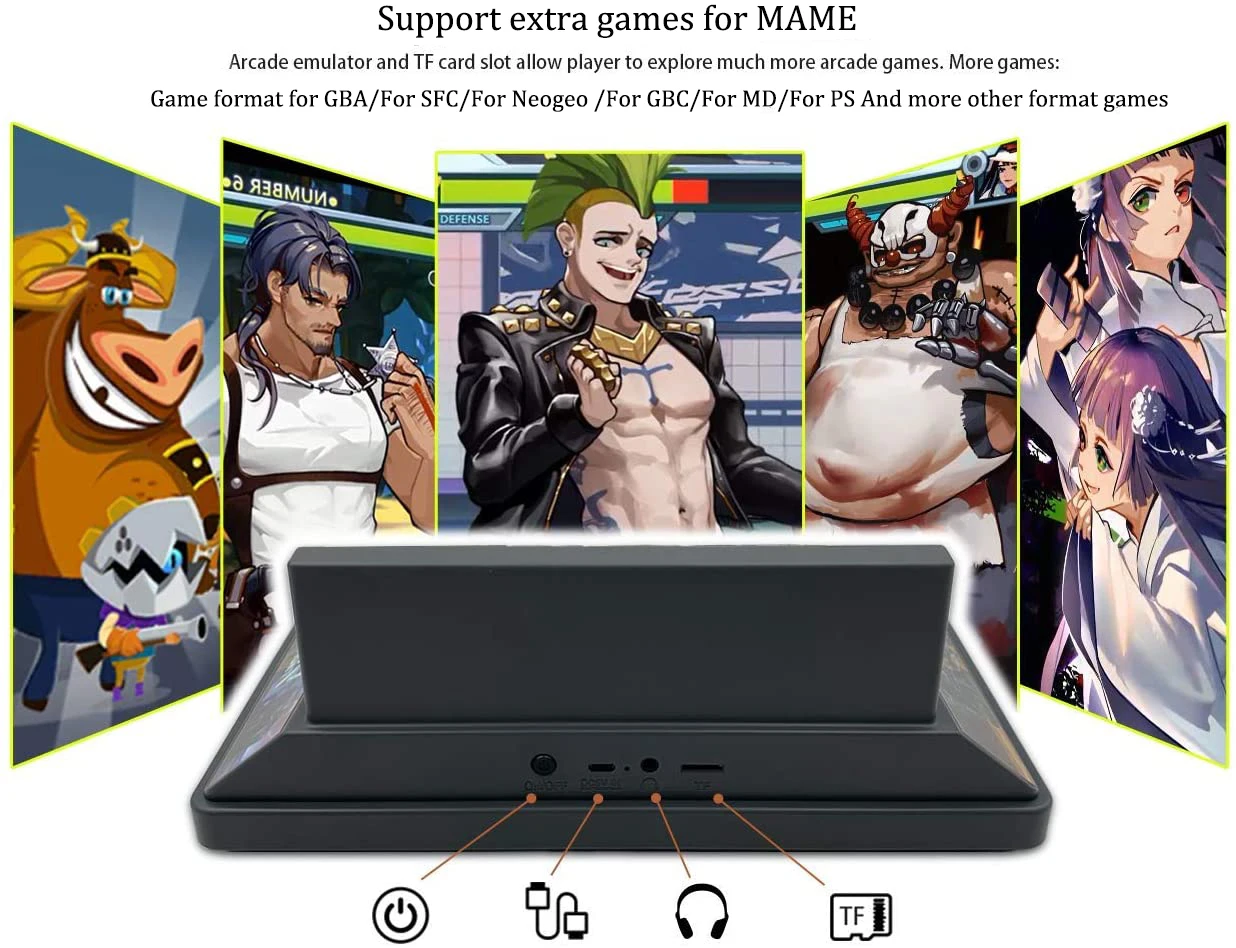 Console do jogo de vídeo construído em 111 jogos 7 Polegada hd tela arcada handheld jogos consola para o sistema android apoio extra cartão tf