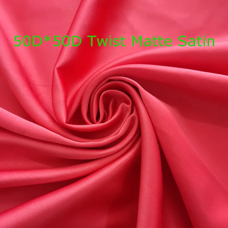 50d Twist Matte Satin,Women\'s pajamas, cheongsam sun-top dress skirt fabric