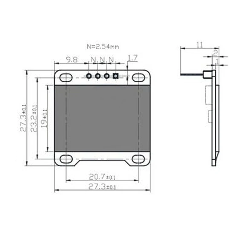 노란색-파란색 이중 색상 흰색 128X64 OLED LCD LED 디스플레이 모듈 arduino 0.96 \