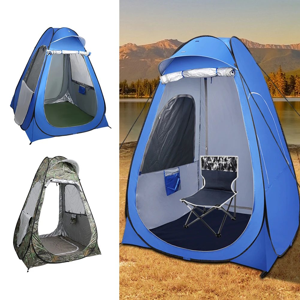 

Portable Double Changing Room Privacy Tent Antimosquito Instant Outdoor Camping Shower Tent Waterproof Camp Toilet Rain Shelter