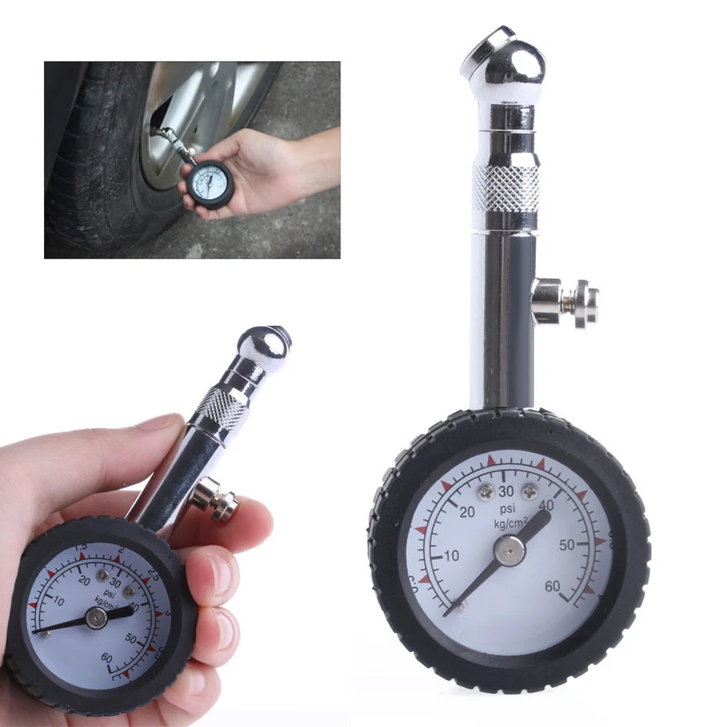 New Car Vehicle Automobile Tire Air Pressure Gauge 0-60 psi Dial Meter