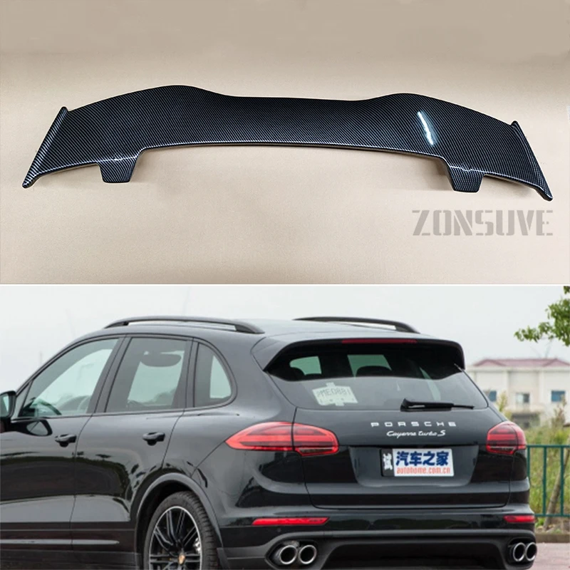 For Porsche Cayenne 2015-2023 Spoiler ABS Plastic Hatchback Roof Rear Wing Body Kit Accessories