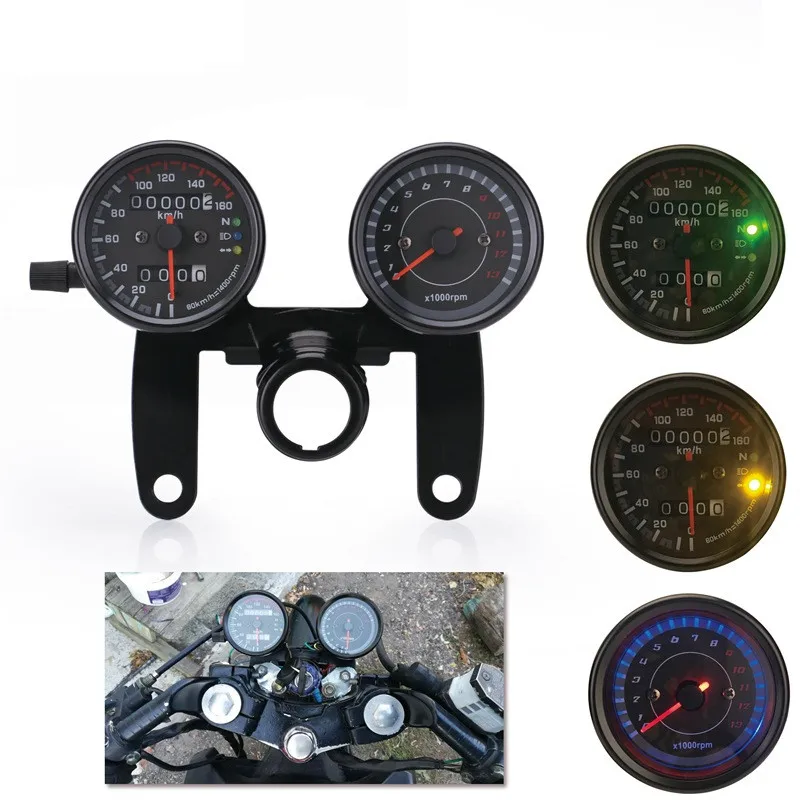 

Motorcycle Odometer 2 in 1 Motorcycle LED Backlight Odometer & Tachometer Speedometer Gauge Universal Motorbike Odometer