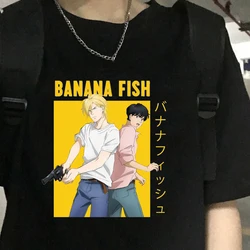 Banana Fish Funny Cartoon Summer T Shirt Women Casual Japanese Anime T-shirt Graphic Streetwear Aesthetic Tshirt 90s Tops Female