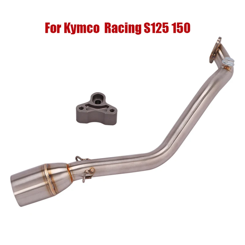 For Kymco Racing S125 150 Motorcycle 51mm Exhaust Pipe Front Link Pipe Escape Slip On Connecting Section Tube