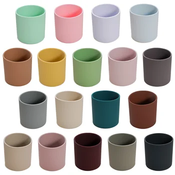 Nauka picia dla niemowląt Kubki silikonowe dla małych dzieci i dzieci Szczelna butelka na wodę dla dzieci 220 ml.