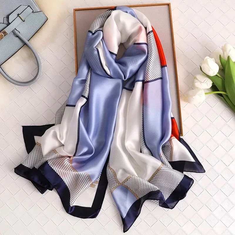 Women Silk Scarf Fashion Female Scarves Ladies Beach Wrap Chiffon Shawl Parrot Printed Sunscreen Bandanna Foulard Muffler