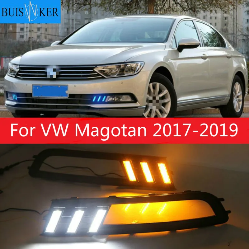 

2pcs For VW Magotan 2017-2019 LED DRL For Magotan led fog lamps daytime running light High brightness guide LED DRL