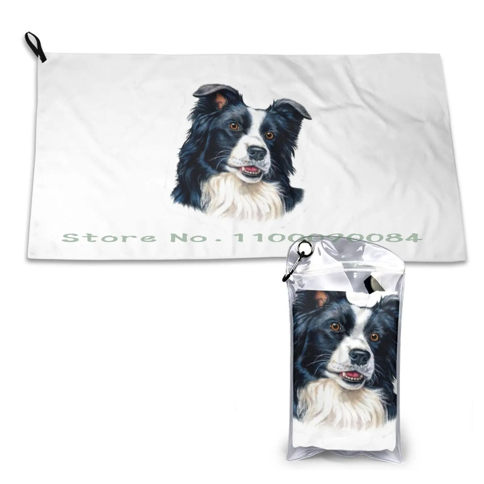 Border Collie-Cute Gift For Border Collie Dog Breeds Quick Dry Towel Gym Sports Bath Portable Hilux Revo Trd Gazoo Racing