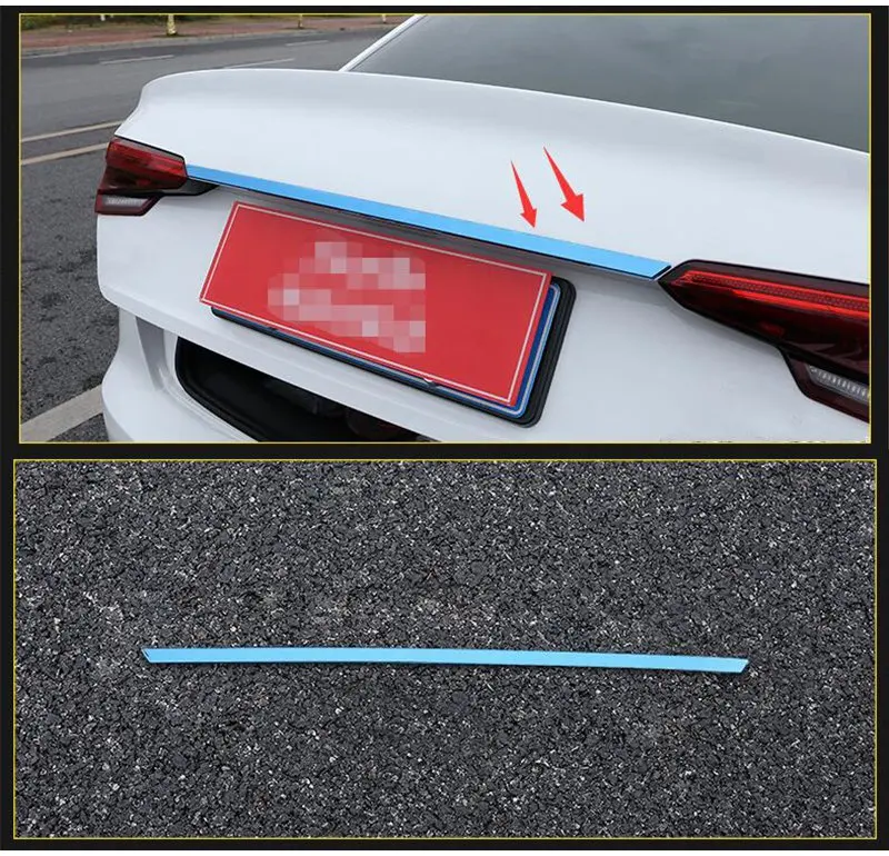 STAINLESS STEEL Rear Tail Tailgate Trunk Lid Molding Decoration Streamer Cover Trim Fit For Audi A4 B9 Sedan 2016 2017 2018