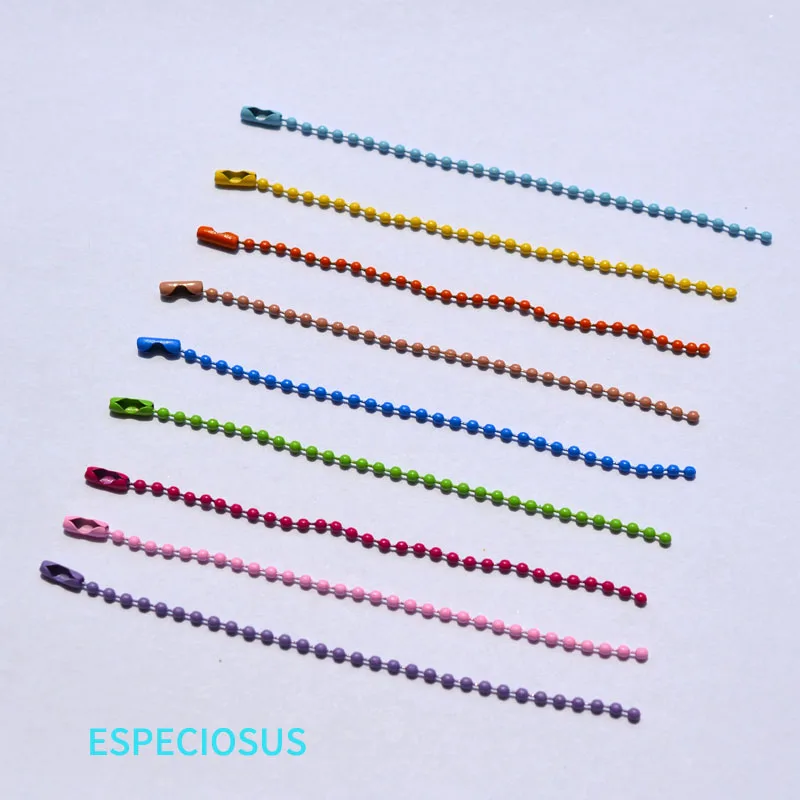 DIY Jewelry Accessory 12CM Bead Chain Multi Color Painted Ball Chain Pendant Making Departments Bag Widget 10pcs