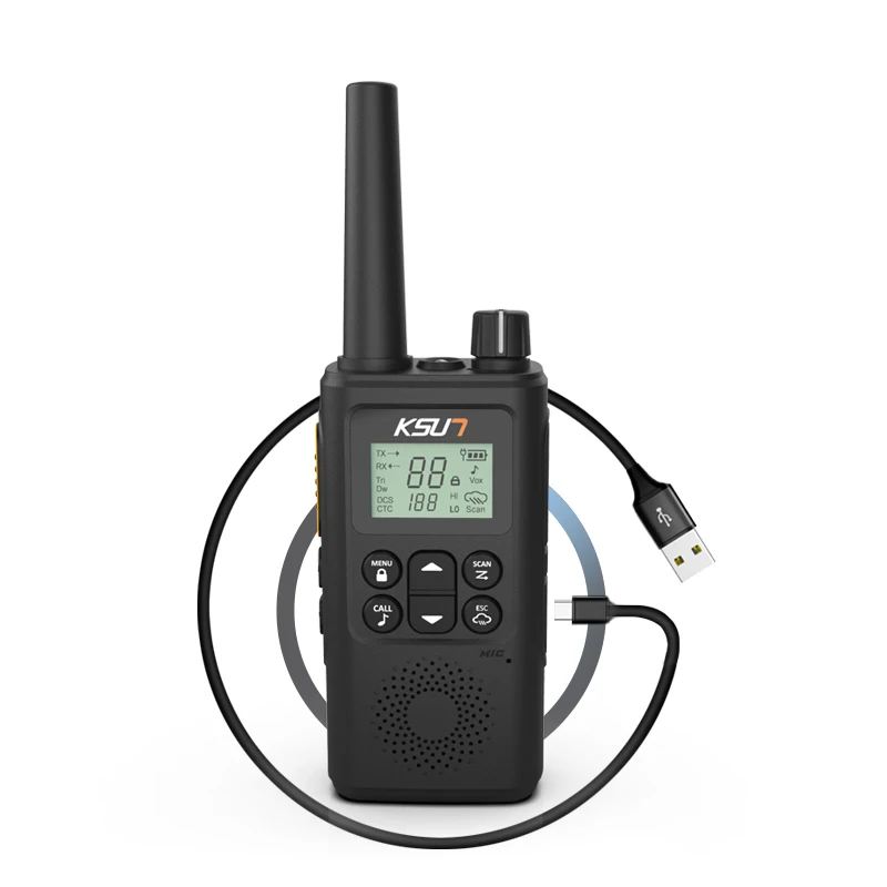 KSUN-Walkie Talkie profesional de 2 piezas, Radio portátil con pronóstico del tiempo, bidireccional, PMR, FRS, Mini, GZ30