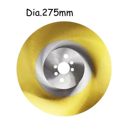 (Teeth Customized) Dia.275mm W5/DM05 HSS Circular Saw Blade with TiN-Coated for Industry Metal Pipes Cutting Yellow