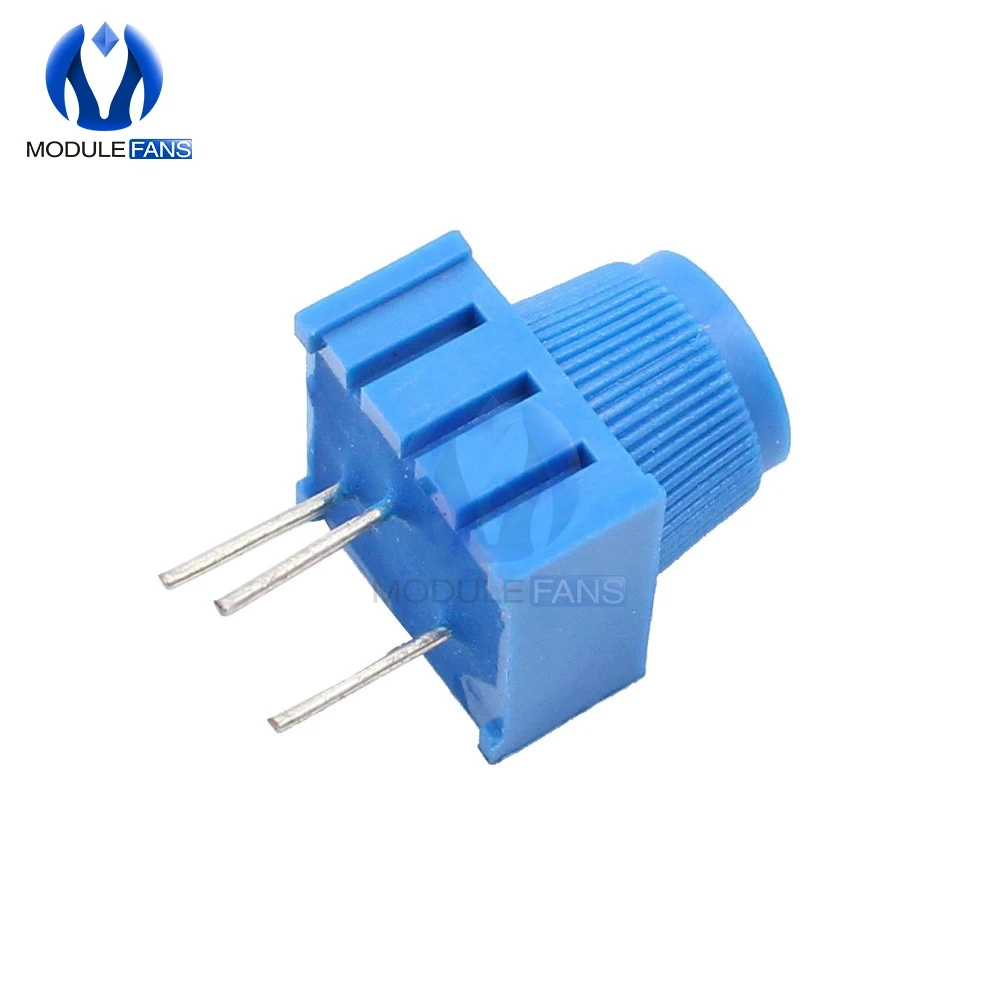 Potenciômetro Resistor com Botão, Breadboard Trim, Single Turn, Arduino Trimpot, 10K Ohm, 10Pcs