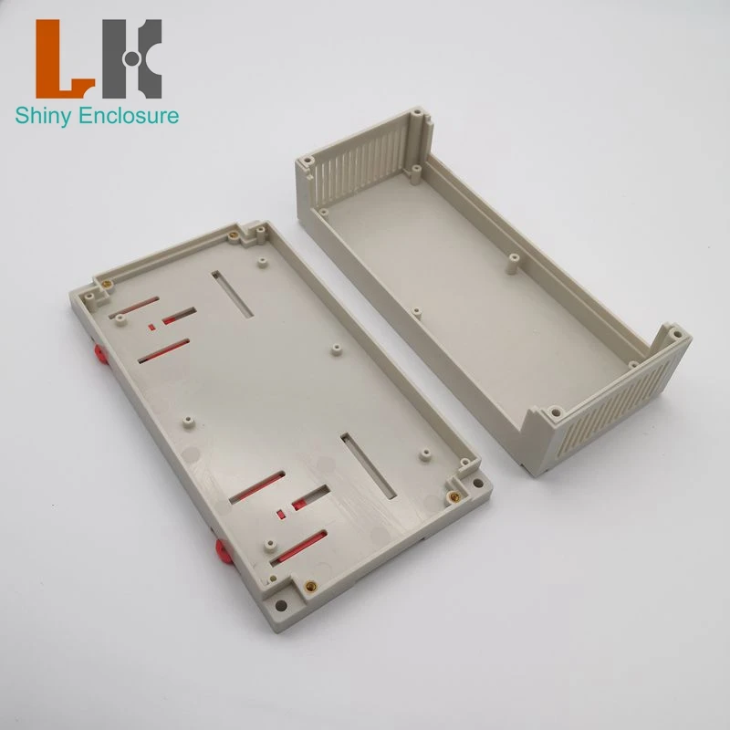 Cajas de plástico industriales con carril Din de 200x110x60mm, carcasa PLC para proyectos electrónicos, caja pequeña de conexiones electrónicas ABS