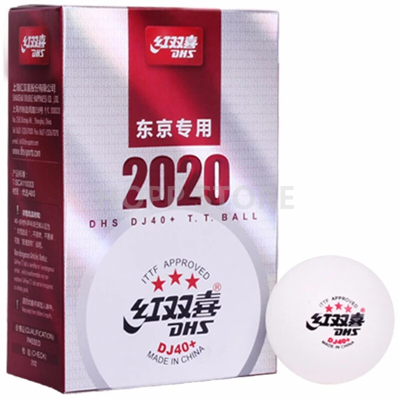 DHS DJ40+ 3-Star TOKYO Games ITTF 3 Star D40+ Seamed ABS Plastic Table Tennis Ball DHS Ping Pong Balls