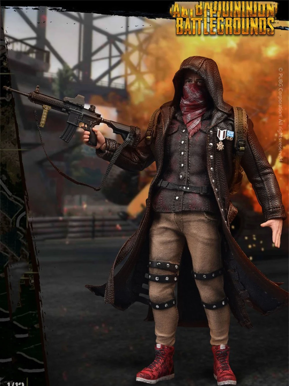 Best Sell 1/12th SoldierStory SSG-002 Shooting Game Character Winner Winner Chicken Dinner Trench Coat Assassin Set 6inch Body