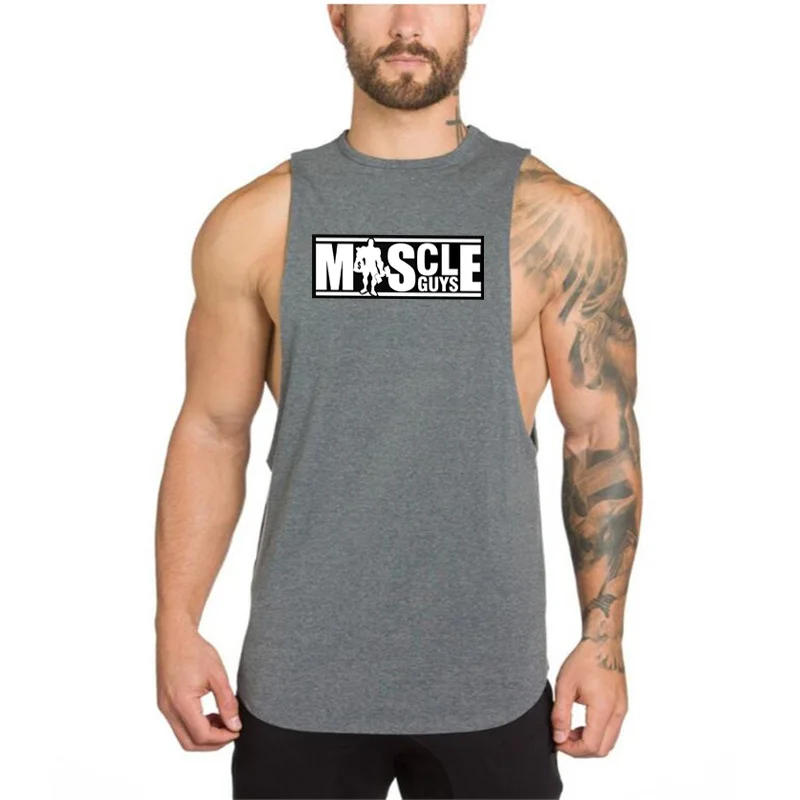 

Mens Bodybuilding Tank top Brand Just Gym clothing Workout Fitness Cotton Sleeveless t shirt Muscle Stringer Singlet Casual Vest