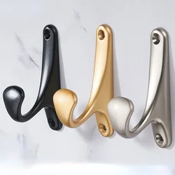 perchero pared cuelga llaves colgador de llaves ganchos para colgar Gancho nórdico de aleación de Zinc, gancho de Metal dorado y negro, sencillo, para pared, decoración del hogar, abrigo, porche, sala de estar, armario