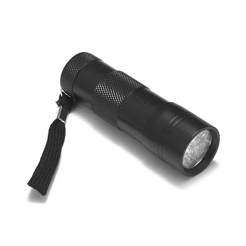 mini lanterna uv 12led 395nm 100 pecas mini lanterna portatil roxa violeta aaa bateria led lanterna 01