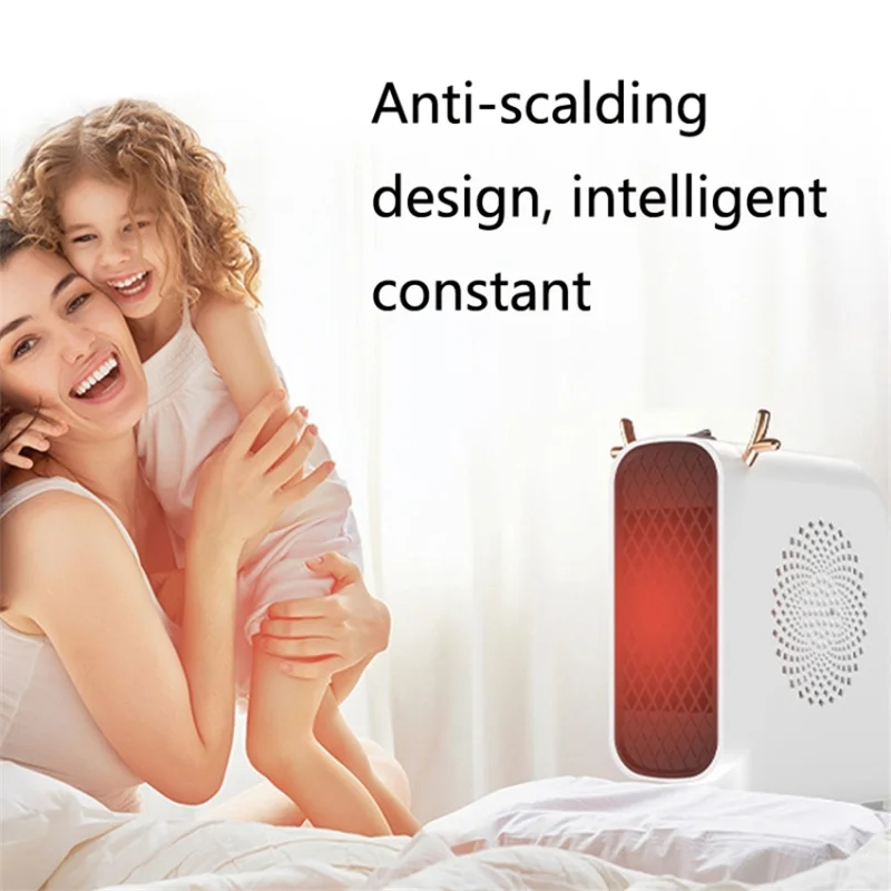 Calentador eléctrico portátil para oficina, Mini ventilador de calefacción para escritorio, radiador de estufa, PTC, calentador de cerámica, invierno, 220V, QN66