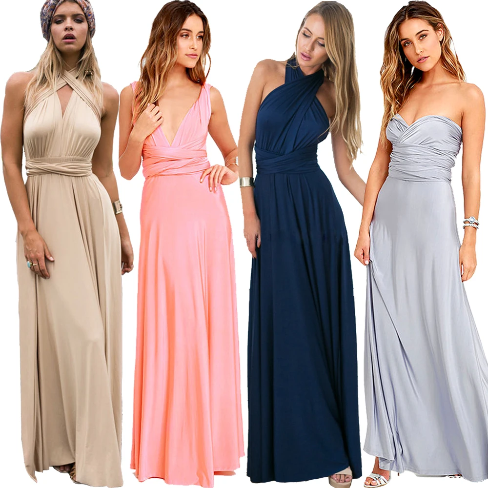 Sexy Women Maxi Dress Red infinity Long Dress Multiway Bridesmaids Convertible Wrap Party Dresses Robe Longue Femme XXL