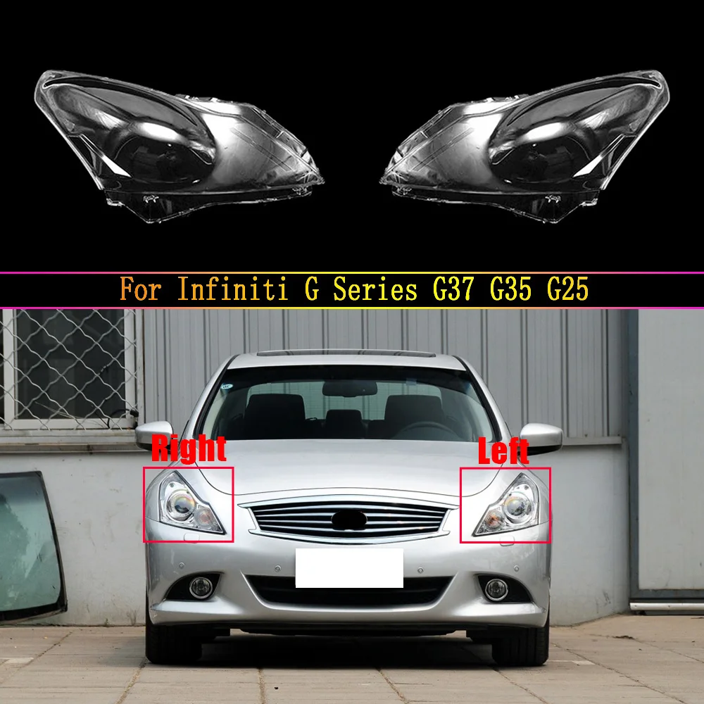 

For Infiniti G Series G37/35/25 2010-2015 Headlight Cover Transparent Lens Headlamp Shell Replace Original Lampshade Plexiglass