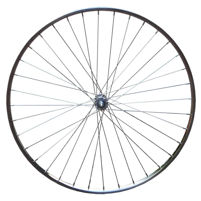 Old Style 26Inch*1/3/8 Stainless Steel Bike Wheel Set Modified Vintage Single Speed Front And Rear Bicycle Rims V-Brake 36H Hubs