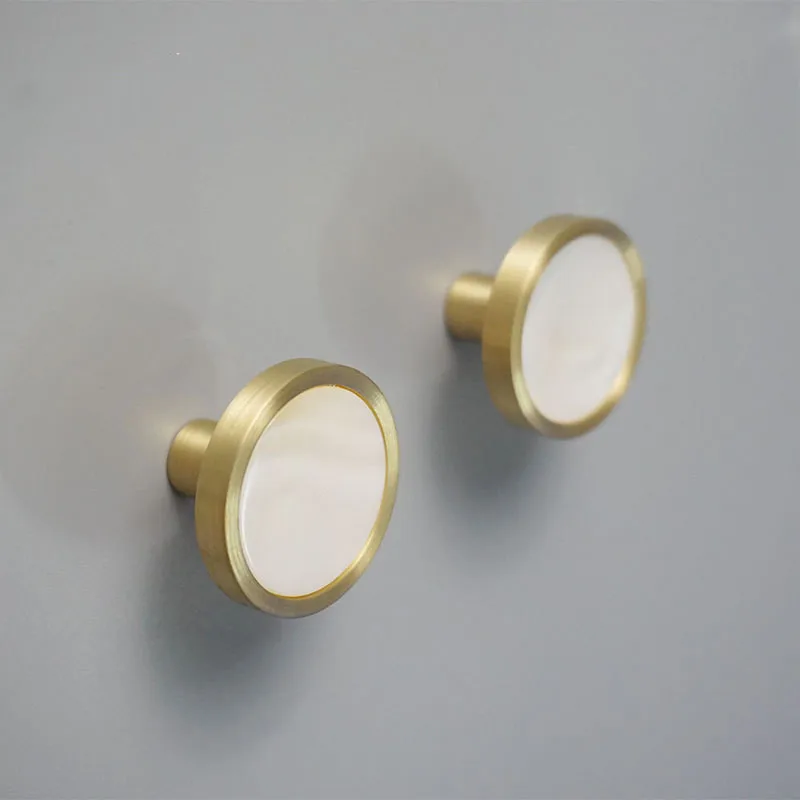 

Brass Shell Cabinet Pulls Furniture Drawer Knobs Gold Kitchen Handles for Furniture Cupboard Hardware