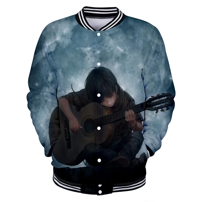 Veste de Baseball 3d, manteau, musique, guitare électrique, Costume hommes femmes, sweat à capuche, Hip Hop, manches longues, vestes, Tops