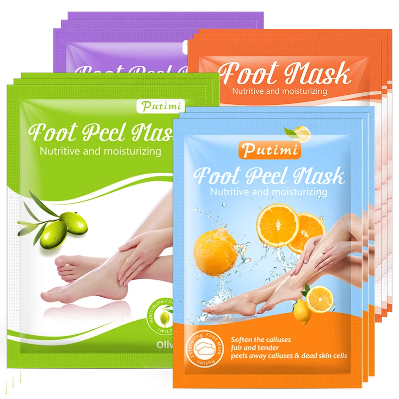 6/7/8/9Pair Exfoliating Foot Mask Peel Foot Spa Pedicure Socks Remove Dead Skin Heels Feet Peeling Mask Whitening Foot Patches