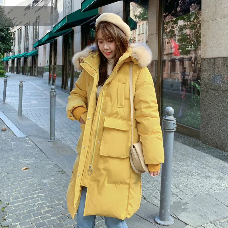 Women's Down Jacket Long Women Coat Female Jacket Winter Warm Women's Clothing Hooded Fashion 2020 Ropa Mujer Xzu1906 Pph1144