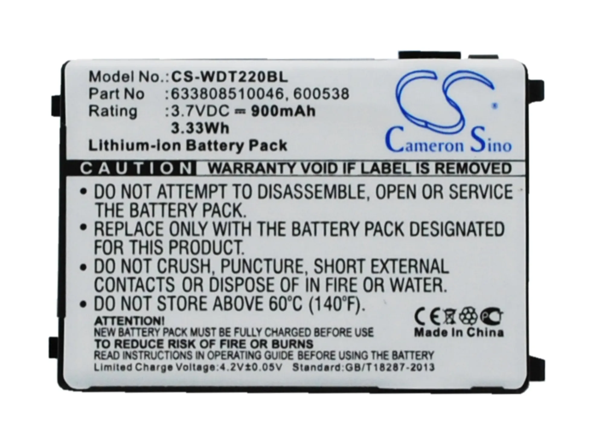 Replacement Battery for PSC 4894128000730 PT40 3.7V/mA