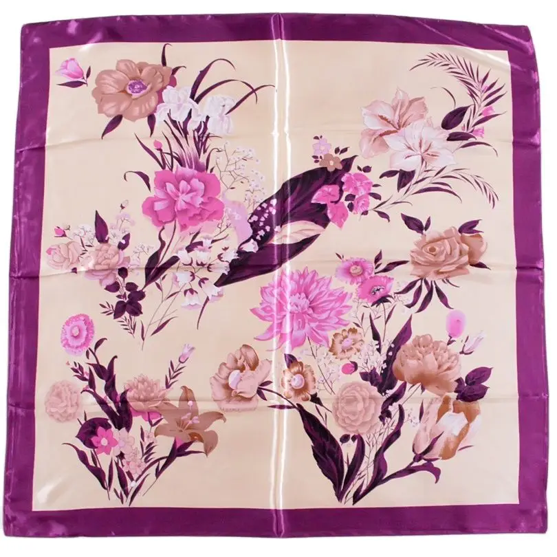 Green Silk Scarf New Arrival Brand Design Satin Big Square Scarf Printed,Women Silk Scarf,China Style Handkerchief 90*90cm