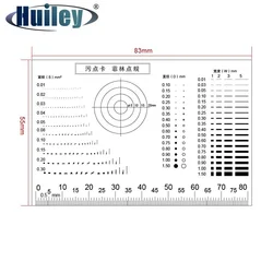 Carte de comparaison de tache de film transparent, jauge de point, carte de comparaison de fissure d'abonnés, ligne de point l'horloge, inspection de qualité de surface