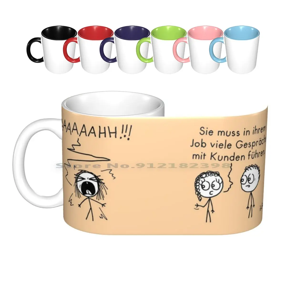 Customers Ceramic Mugs Coffee Cups Milk Tea Mug Job Frustration Stress Customers Comic Funny Islieb Creative Trending Vintage