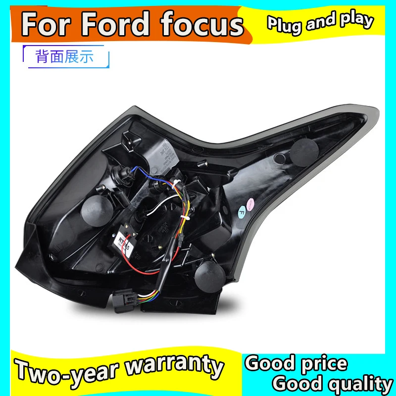 Dynamic Video for 2012 2013 2014 year for FORD Focus 3 hatchback LED Strip Tail Lamp rear lights back light Red color TJ