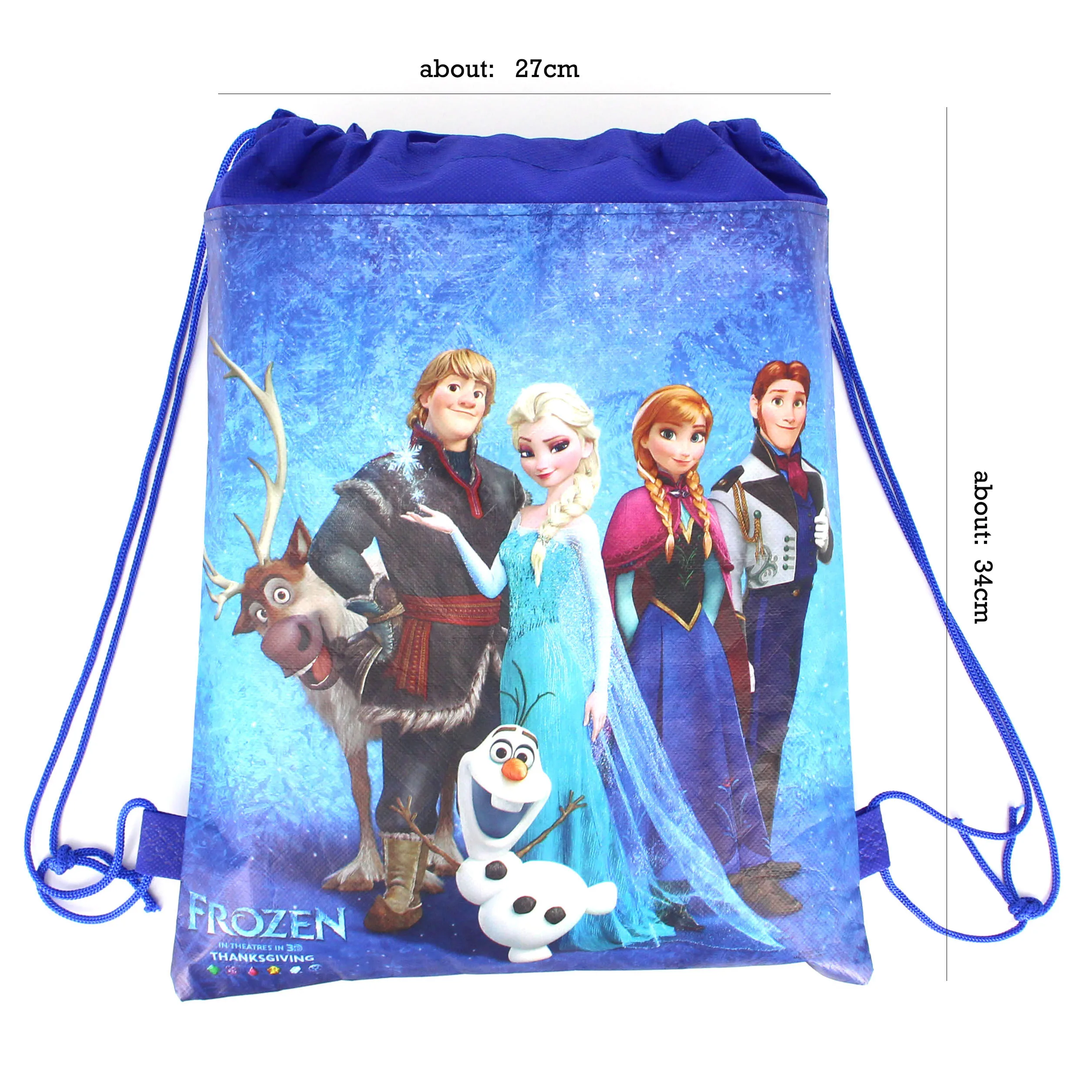 1pcs Disney Non-woven Fabrics Kid Favor Travel Pouch Storage Clothes Shoes Bags Cotton Drawstring Bags School Portable Backpack