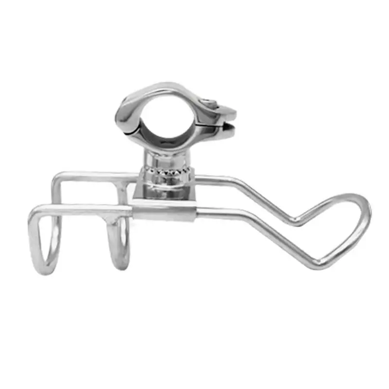 Stainless steel Rail Mounted Clamp on Rod Holder Double Wire for Fishing Boat Kayak