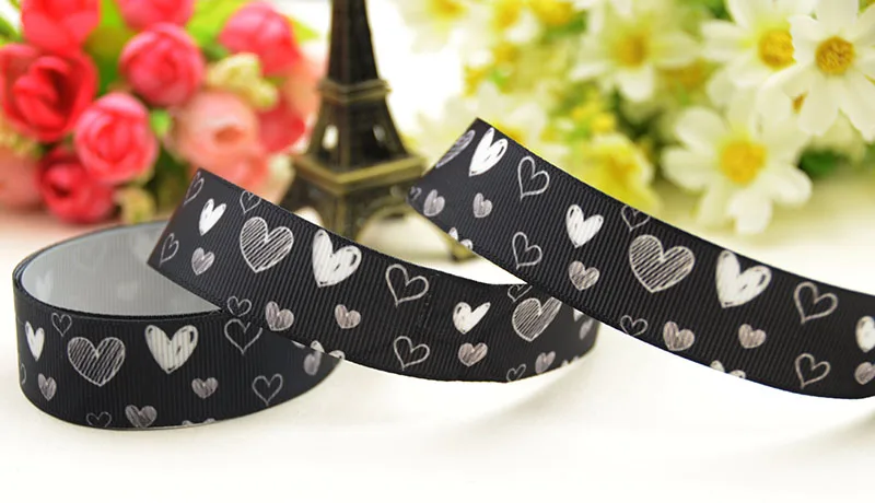 22mm 25mm 38mm 75mm love cartoon printed Grosgrain Ribbon party decoration 10 Yards X-04827