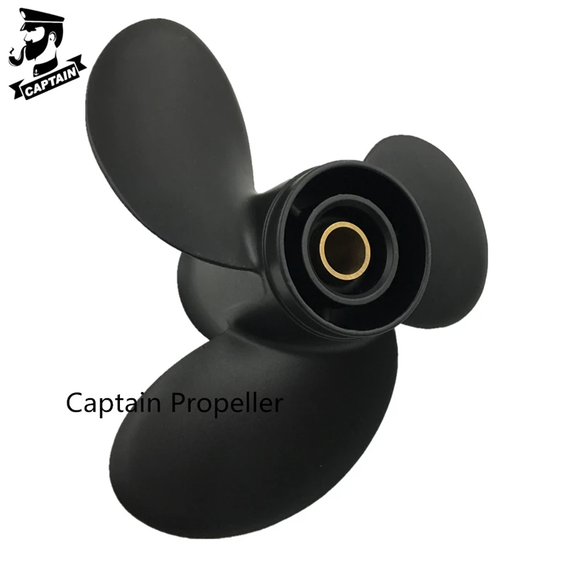 Captain Black Max Propeller 9.25x9 Fit Mercury Tohatsu Mariner Outboard 9.9HP 15HP 20HP 14 Teeth Splines  Aluminum Propeller